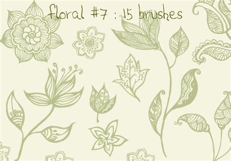 Floral Brushes 7 Free Photoshop Brushes At Brusheezy