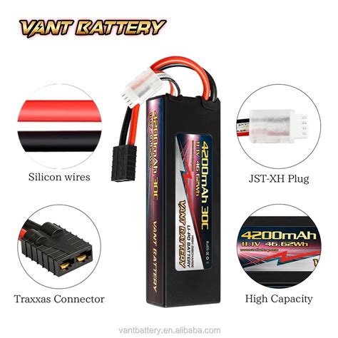 Vant Lipo Battery Pack 4200mah 11 1v 30c Wire Lead Hard Case With Deans