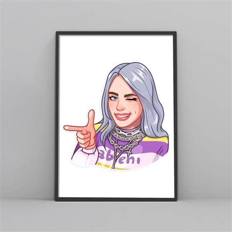 Billie Eilish Wink Poster Poster Billie Eilish Personalized Posters