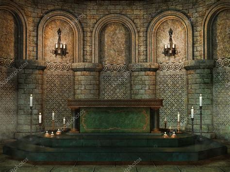 Fantasy church altar | Fantasy church altar — Stock Photo ...