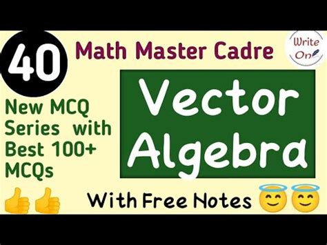 Best Mcqs For Vectors Vector Algebra Master Cadre Math