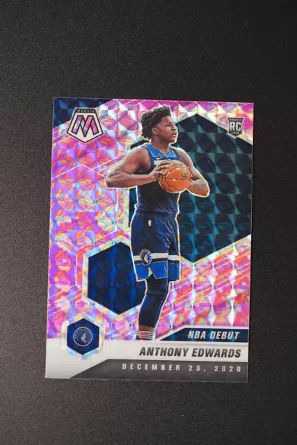 ANTHONY EDWARDS 2020 21 Panini mosaïque recrue RC NBA début camouflage