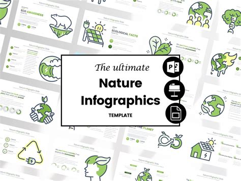 Nature Presentation Powerpoint Template Infographic Nature Slide Deck for Green Projects, ESG ...