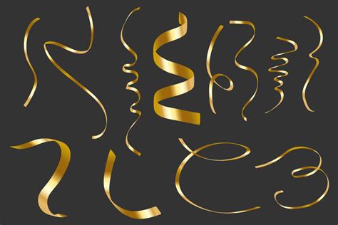 Set Of Gold Confetti Graphic By Mim Boonsiri Creative Fabrica