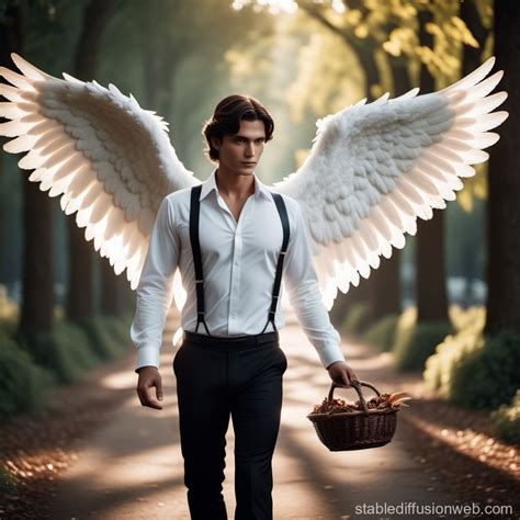 Man with Severed Angel Wings | Stable Diffusion Online