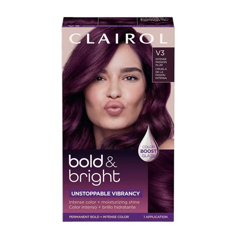 Clairol Bold Bright Permanent Hair Color V3 Intense Passion Plum