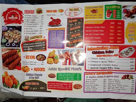 Menu at Chicken Adda, Buxar