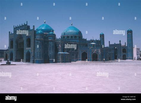 Shrine Of Hazrat Ali Blue Mosque Mazar I Sharif Afghanistan Stock Photo