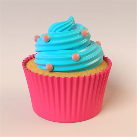 Cupcake Free 3d Model Fbx Blend Free3d