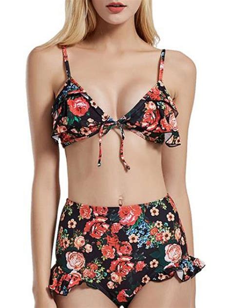 Backless Printed High Rise Bikini For Women Bikini For Women High