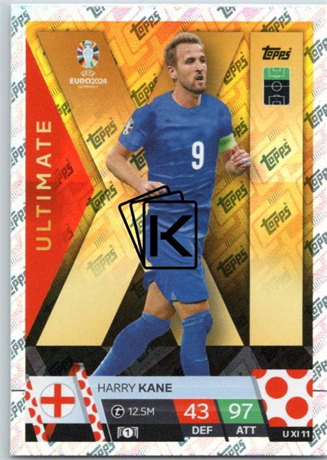 fotbalová karta Topps Match Attax EURO 2024 Ultimate XI11 Harry Kane