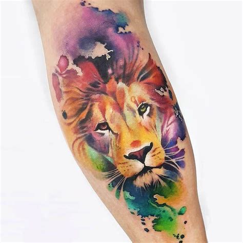 Watercolor Lion Tattoo For Women By Artisticendeavorsem Morris33 Leo