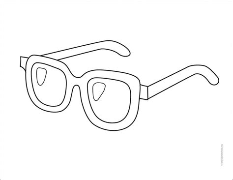 How To Draw Sunglasses Tutorial And Sunglasses Coloring Page