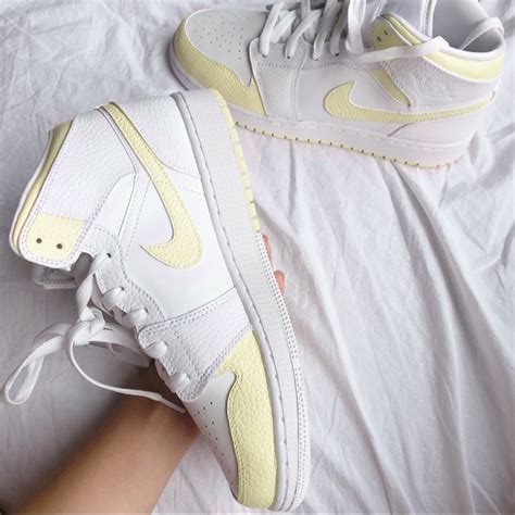 Jordan Shoes Custom Pale Yellow Air Jordan Mid Poshmark