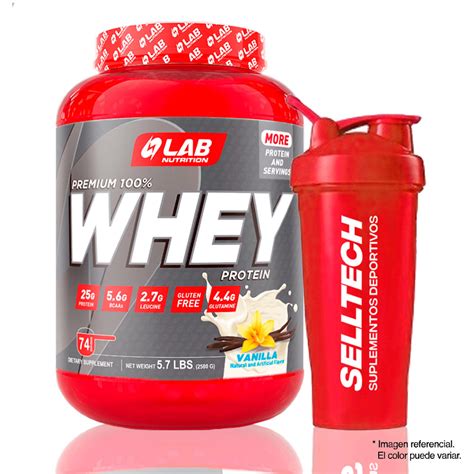 Ripley PROTEÍNA LAB NUTRITION PREMIUM WHEY 5 5 LB VAINILLA SHAKER