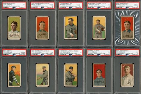 T Psa Graded Partial Master Set Of With Hall Of Famers The