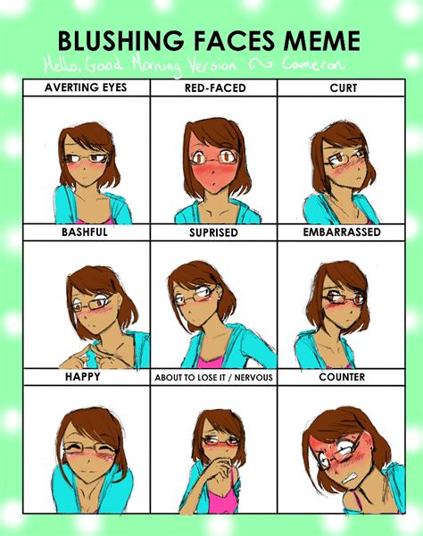 Blushing Faces Meme Cameron By Riccasze On Deviantart