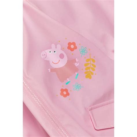 Character Peppa Pig Girls Fleece Lined Rain Coat Pink FRASERS