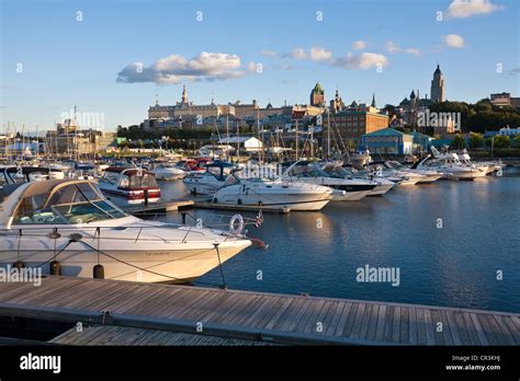 Canada, Quebec Province, Quebec City, marina of the Vieux Port (Old ...