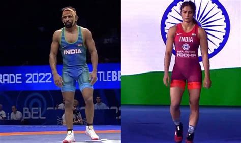 World Wrestling Championships 2022 Bajrang Punia Vinesh Phogat Wins