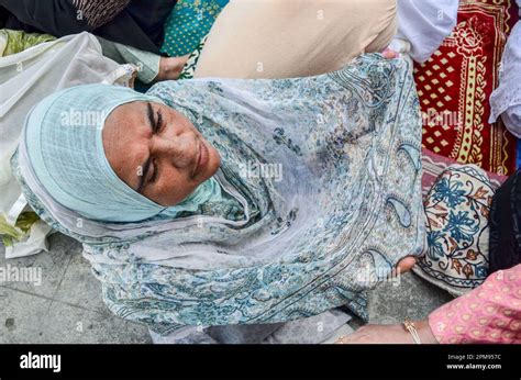 Srinagar India Th Apr A Kashmiri Muslim Devotee Prays At The