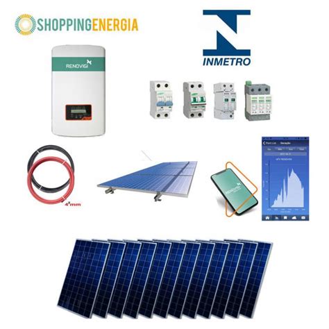 Kit Inversor Solar Renovigi Kwp P Gera Em Torno De Kwh