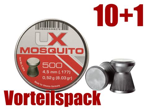 Vorteilspack 10 1 Flachkopf Diabolos Umarex Mosquito Kaliber 4 5 Mm 0