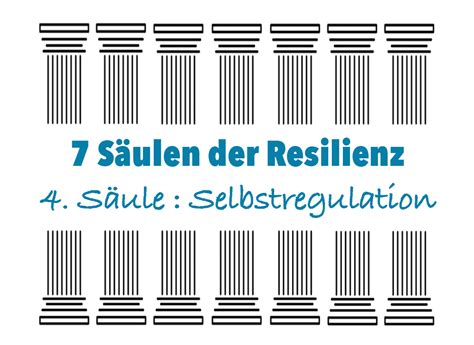 7 SÄulen Der Resilienz SÄule 4 Selbstregulation Yogazeit Das