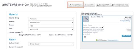 Sheet Metal Quoting Protolabs