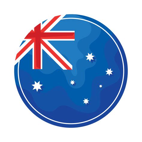 australian flag in circle 16762833 Vector Art at Vecteezy