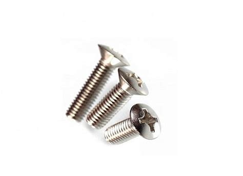 Metric Cross Recessed Screw Phillips Raised Countersunk Head Machine Screw