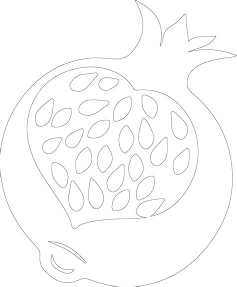 pomegranate outline silhouette 38492908 Vector Art at Vecteezy