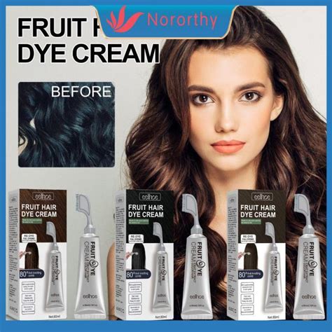 NORORTHY With A Comb Natural Hair Dye Cream Black Effect A Long Time