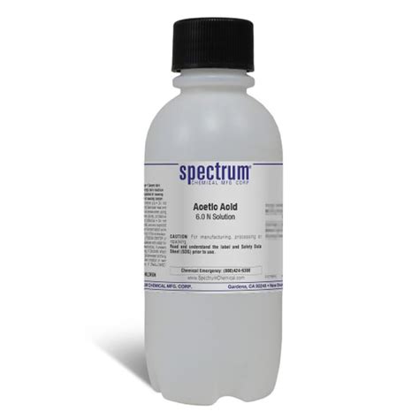 Acetic Acid 60 N Solution Spectrum Chemical Quantity 500 Ml