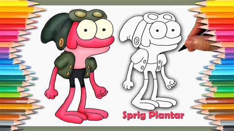 How To Draw Sprig Plantar From Amphibia Step By Step Youtube