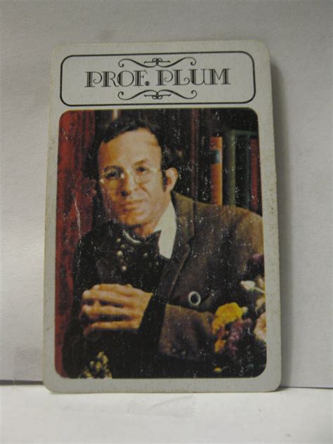 1979 Clue Board Game Piece Professor Plum Suspect Card