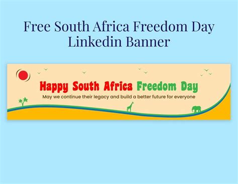 South Africa Freedom Day Linkedin Banner In Illustrator Psd Jpeg Png