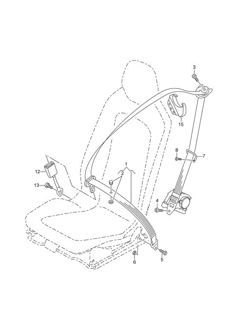 Volkswagen Xl1 2015 2015 Belt Latch Three Point Safety Belt Vag Etka Online