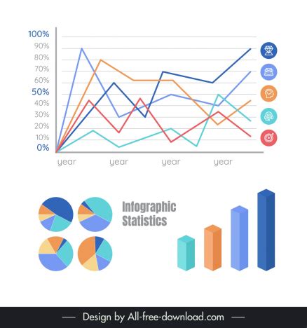 Infographic Statistics Design Elements Modern Elegance Vectors Stock In