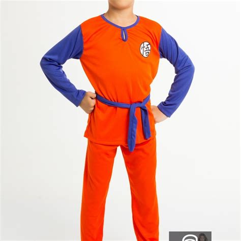 Fantasia Infantil Goku Longa Dragon Ball Z Kimono de Criança