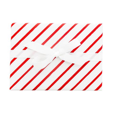 Red And White Striped Wrapping Paper