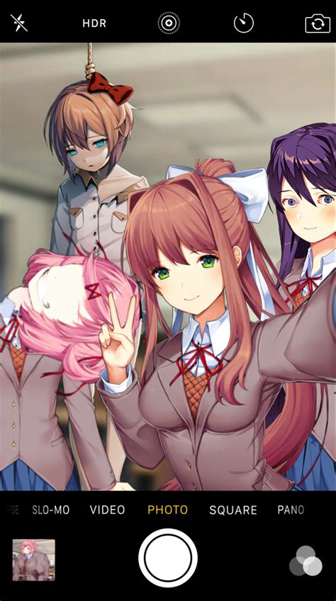 Group Selfieeeeeeeeee Doki Doki Literature Club Know Your Meme