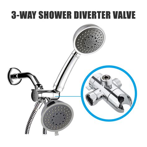 3-Way Shower Diverter Valve Mount G1/2 Handheld Shower Arm Diverter