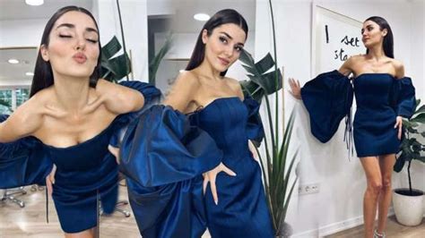 Hande Erçel Süper Mini Elbisesiyle Poz Verdi