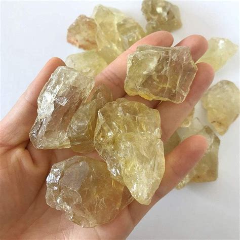 Ydfq Cristal De Quartz Citrine Naturel Brut 100g En Vrac Pierres Brutes