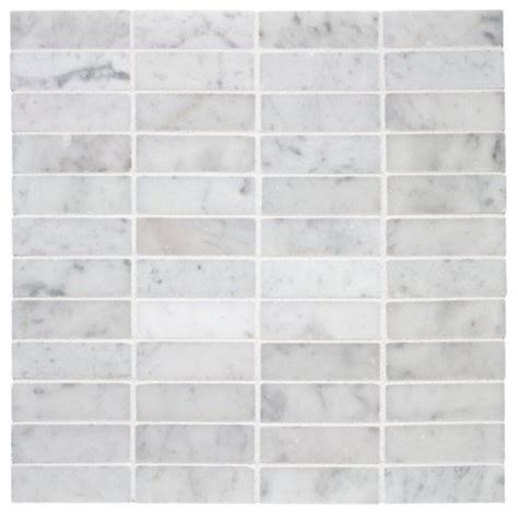 Carrara Venato Marble X Stacked Mosaic Tile Modern Mosaic Tile