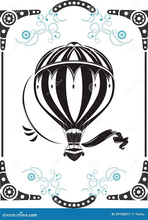Vintage Hot Air Balloon Stock Vector Illustration Of Basket 29168011