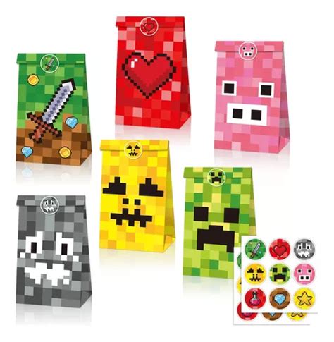 Bolsas De Dulces De Minecraft Fiesta Infantil Cumplea Os Meses Sin