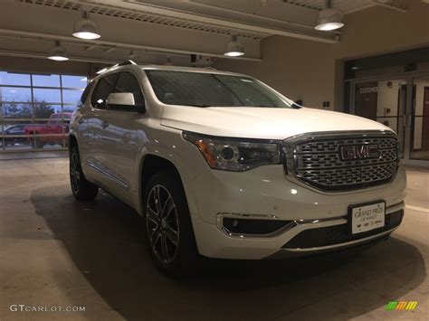 White Frost Tricoat Gmc Acadia Denali Awd Photo