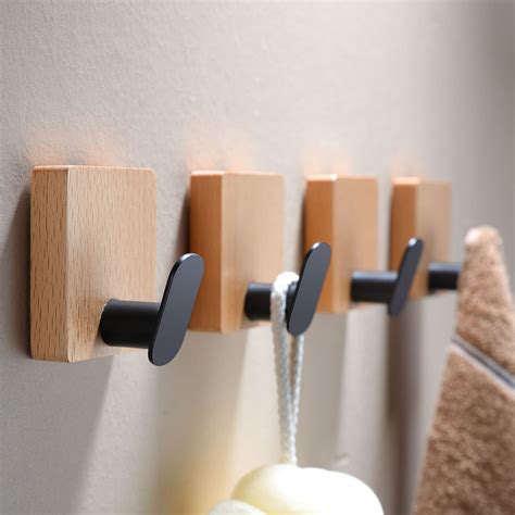 Yigii Towel Hooks For Bathroom Adhesive Hooks Wall Mounted Robe Hook Heavy Duty Hand Towel Hooks